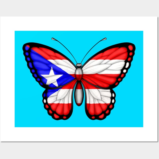 Puerto Rican Flag Butterfly Wall Art by jeffbartels